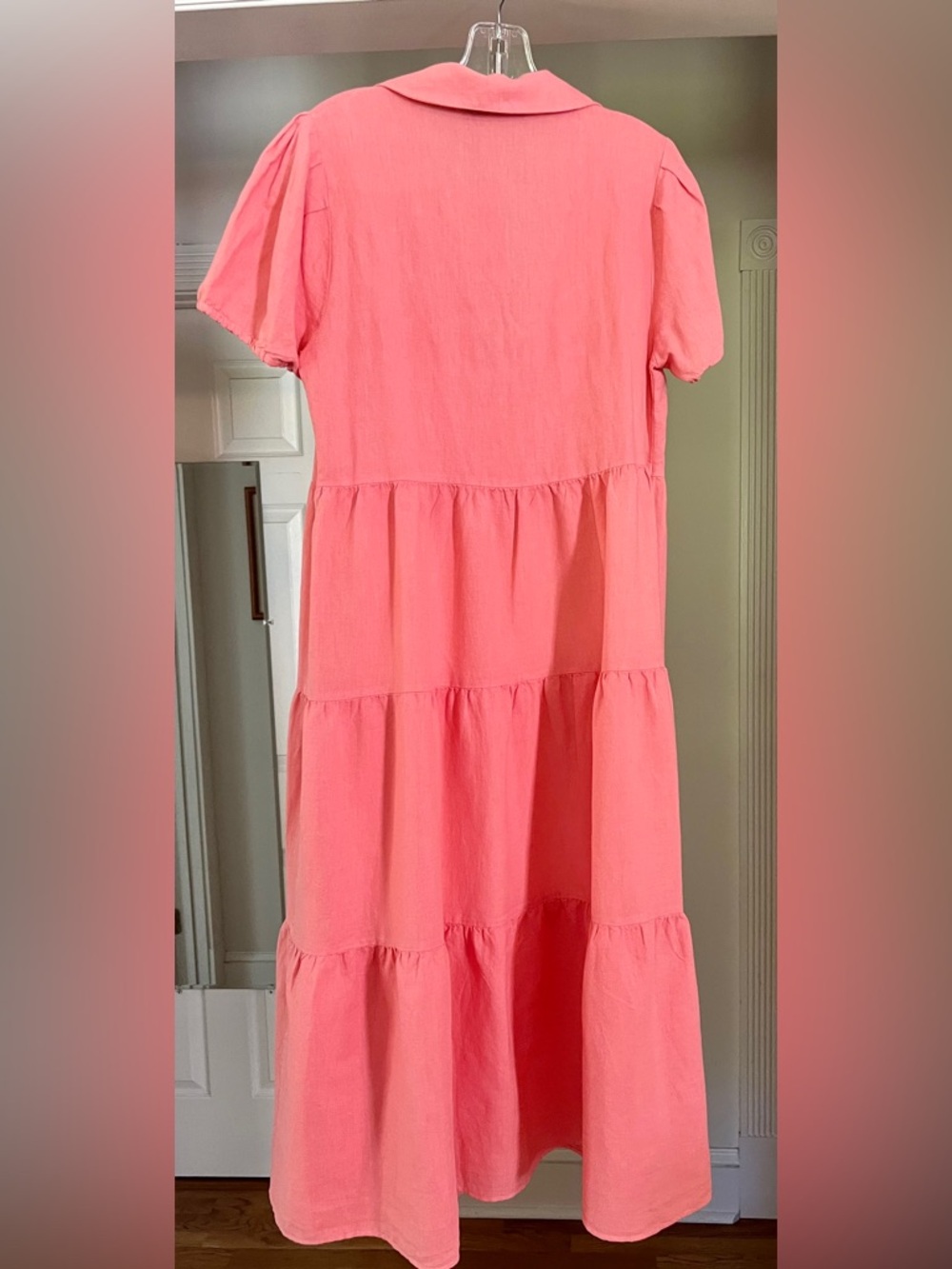 Zara Midi Linen Tiered Dress - Picture 6 of 9